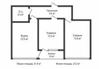 2-комнатная квартира 52.1 м² - миниатюра 7